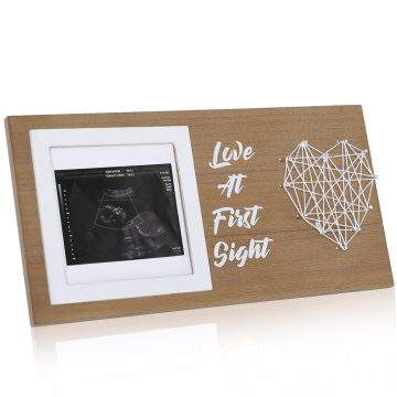 High quality wholesale custom Show B-ultrasound pictures baby Ultrasonic wooden sign photo frame for souvenir